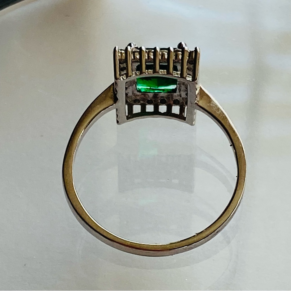 Princess Cut Square Silver .925 Ring - image 4